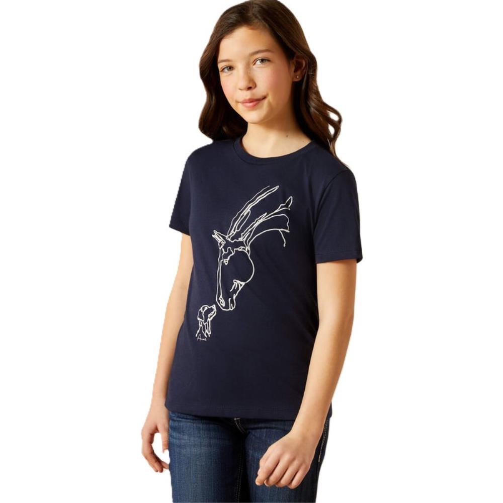 TEE-SHIRT HAY ENFANT MARINE