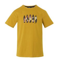 TEE SHIRT CLINE SURF BOARD MOUTARDE