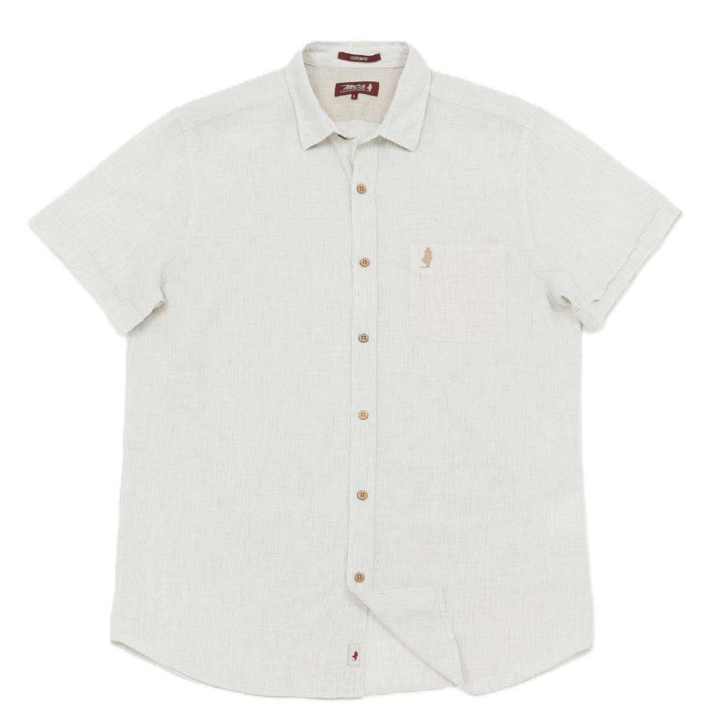 CHEMISETTE LIN BEIGE