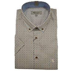 CHEMISETTE LOSANGE BLEU BEIGE