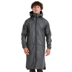 VESTE LONGUE IMPERMEABLE HOMME GRIS