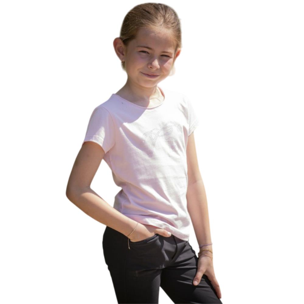 T-SHIRT ENFANT ICONIC STRASS ROSE