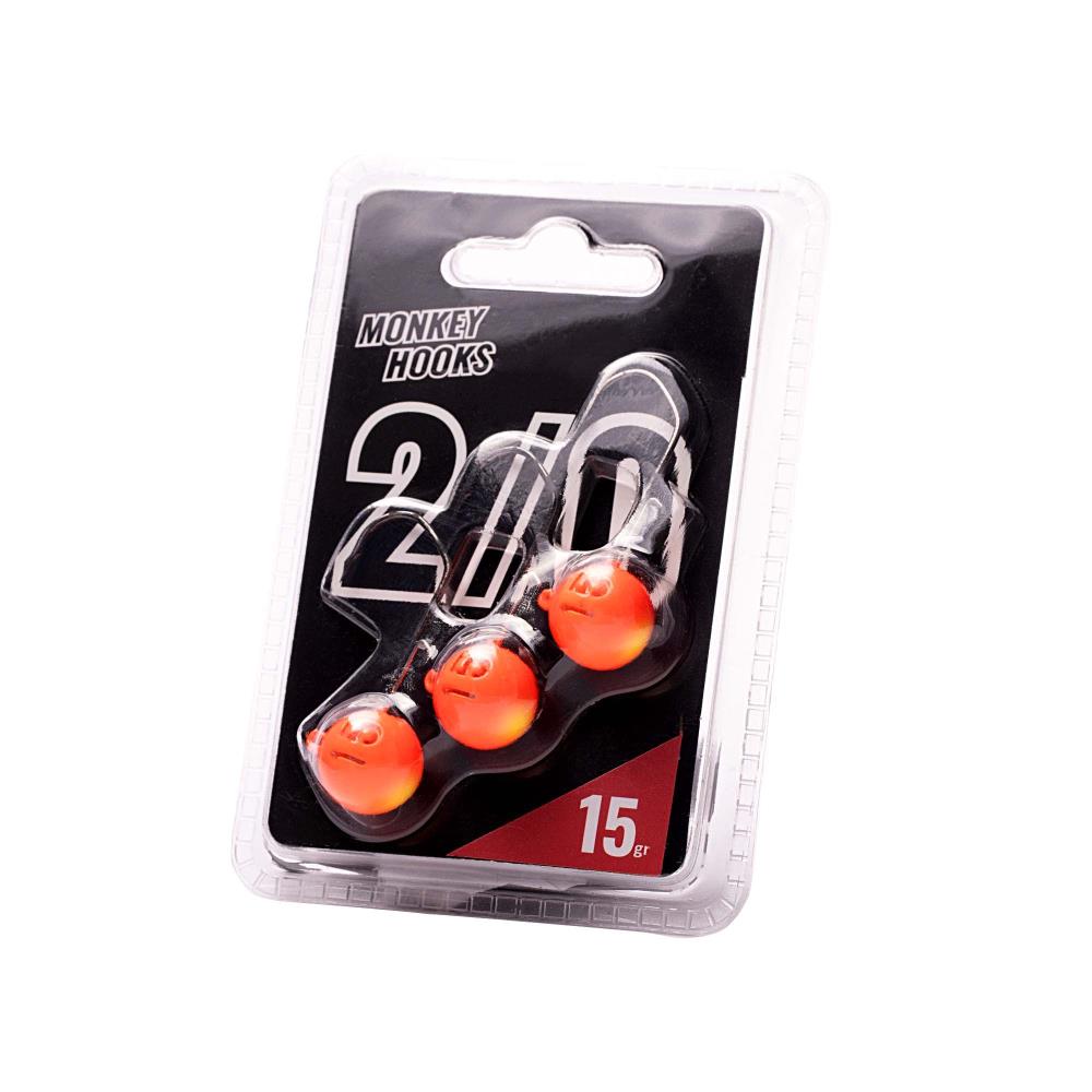 TETE PLOMBEE MONKEY HOOK ORANGE 2/0