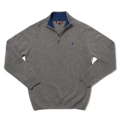 PULL ZIPPE LAMBSWOOL GRIS CLAIR