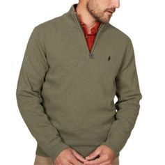 PULL ZIPPE LAMBSWOOL KAKI CLAIR