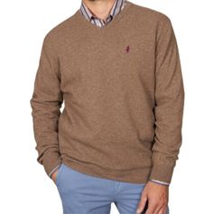 PULL COL V LAMBSWOOL BEIGE