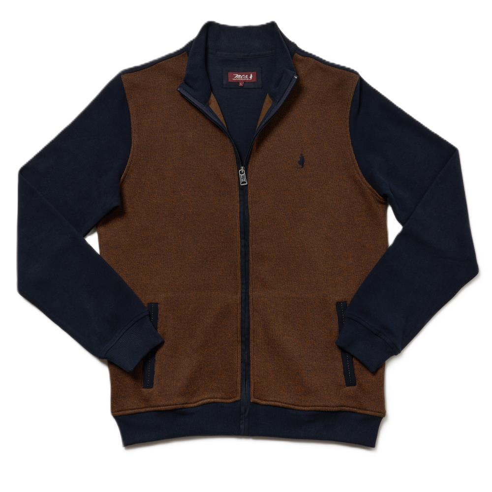 GILET FULL ZIP BI COLORE MARINE