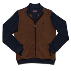 GILET FULL ZIP BI COLORE MARINE