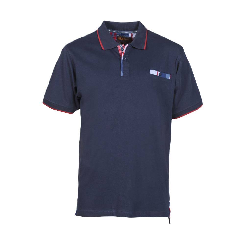 POLO MANCHES COURTES RANDO MARINE