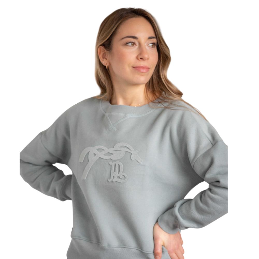 SWEAT FEMME BIANCA VERT SAUGE FEMME