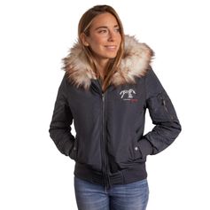 BLOUSON LYON GLITTER MARINE FEMME
