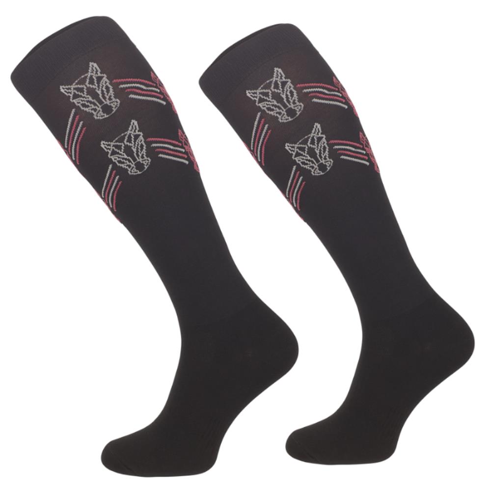 CHAUSSETTES TETE 3 CHEVAUX NOIRES