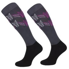 CHAUSSETTES TETE 3 CHEVAUX GRIS