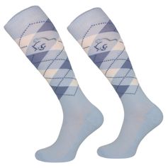 CHAUSSETTES DESIGN KARO BLEUES