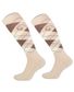 CHAUSSETTES DESIGN KARO BEIGE