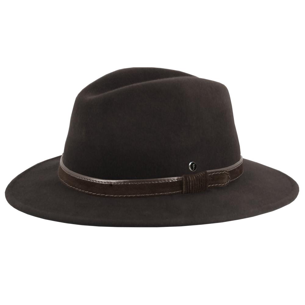 CHAPEAU FEUTRE LAINE MARRON