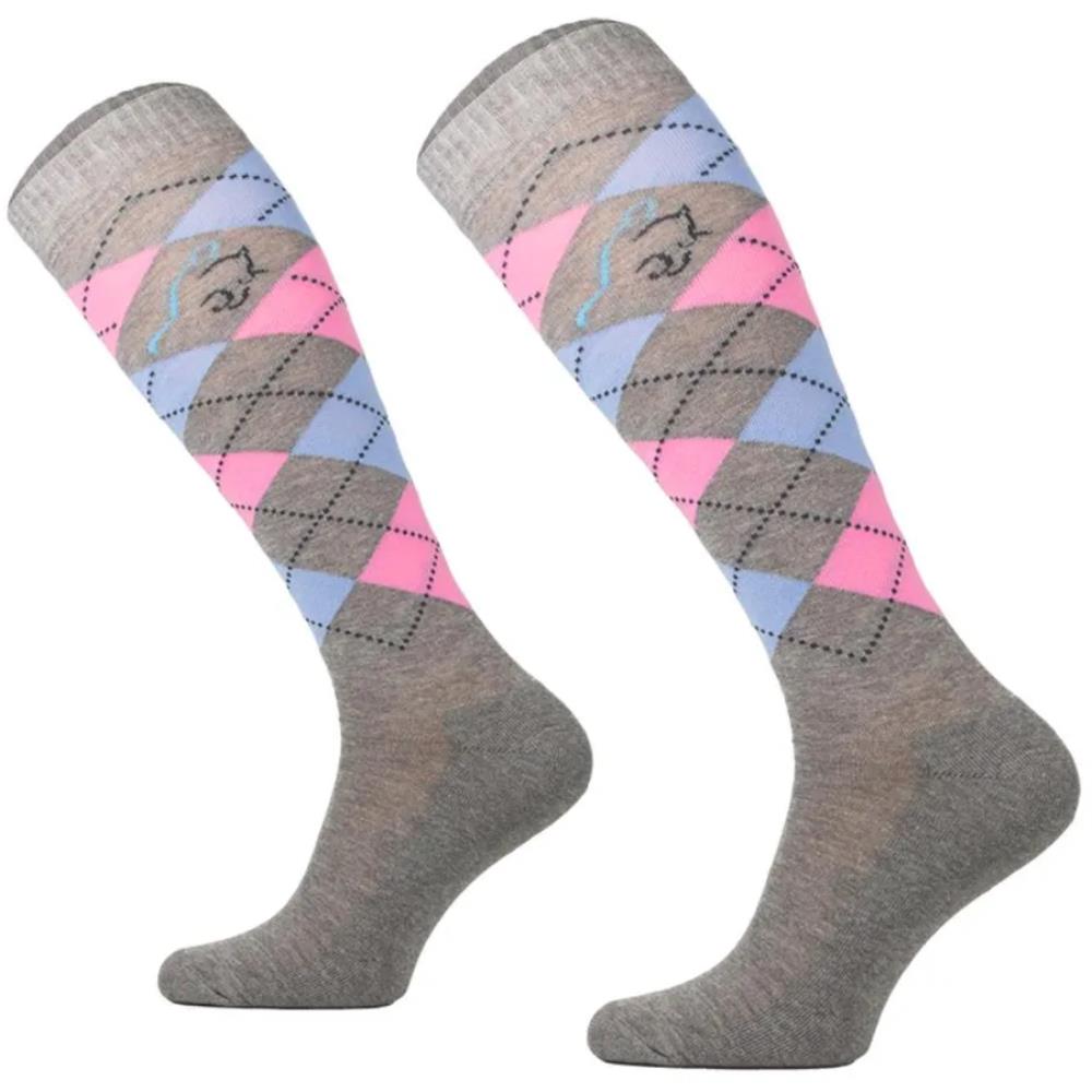 CHAUSSETTES BICOLORE KARO GRIS