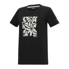 TEE SHIRT FEMME BLACK FLEUR