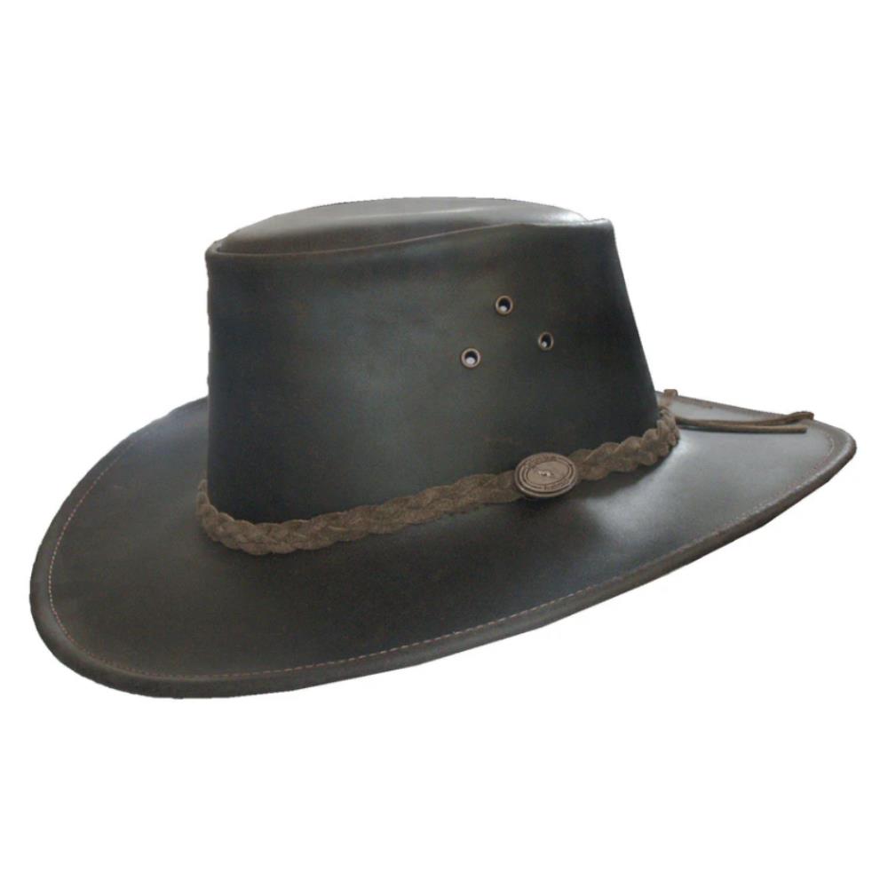 CHAPEAU CUIR BROWN