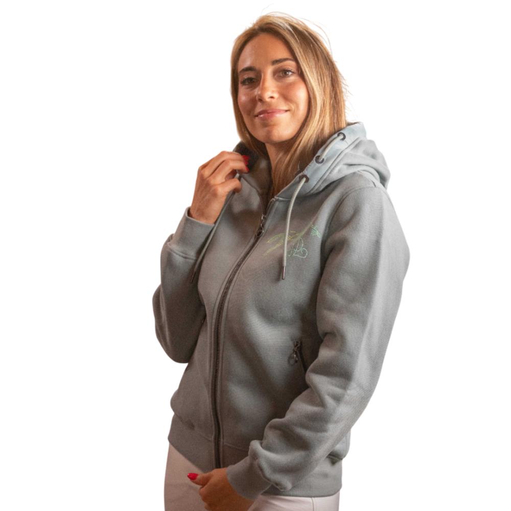 SWEAT FEMME FLUORE VERT SAUGE