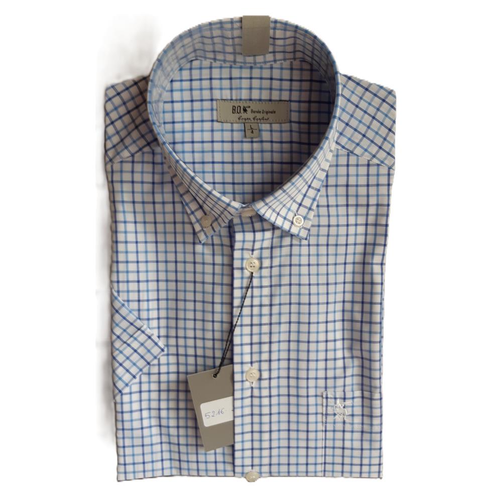 CHEMISETTE CARREAUX BLEU BLEU