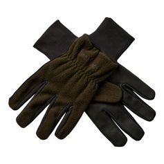 GANTS POLAIRE CUIR KAKI