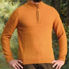 PULL COL ZIP SHELBY MOUTARDE