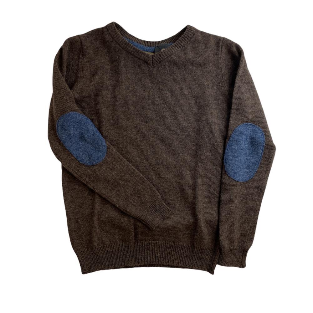 PULL COL V VITCH MARRON