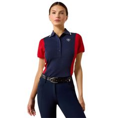 POLO FEMME TARYN MARINE/ROUGE