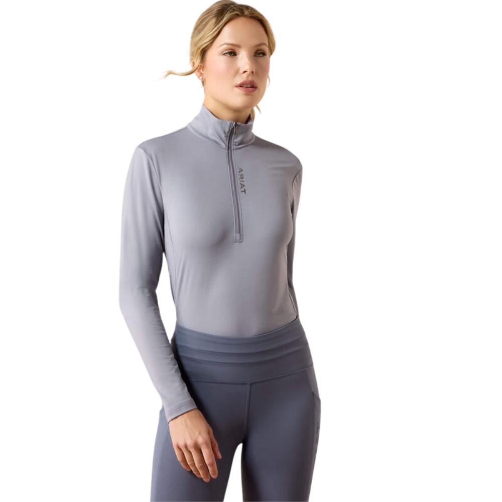 TEE-SHIRT FEMME LUNAVEIL ZIP GRIS
