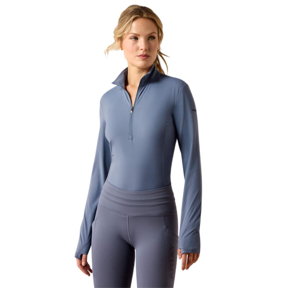 TEE-SHIRT FEMME SOLVEIL ZIP GRIS