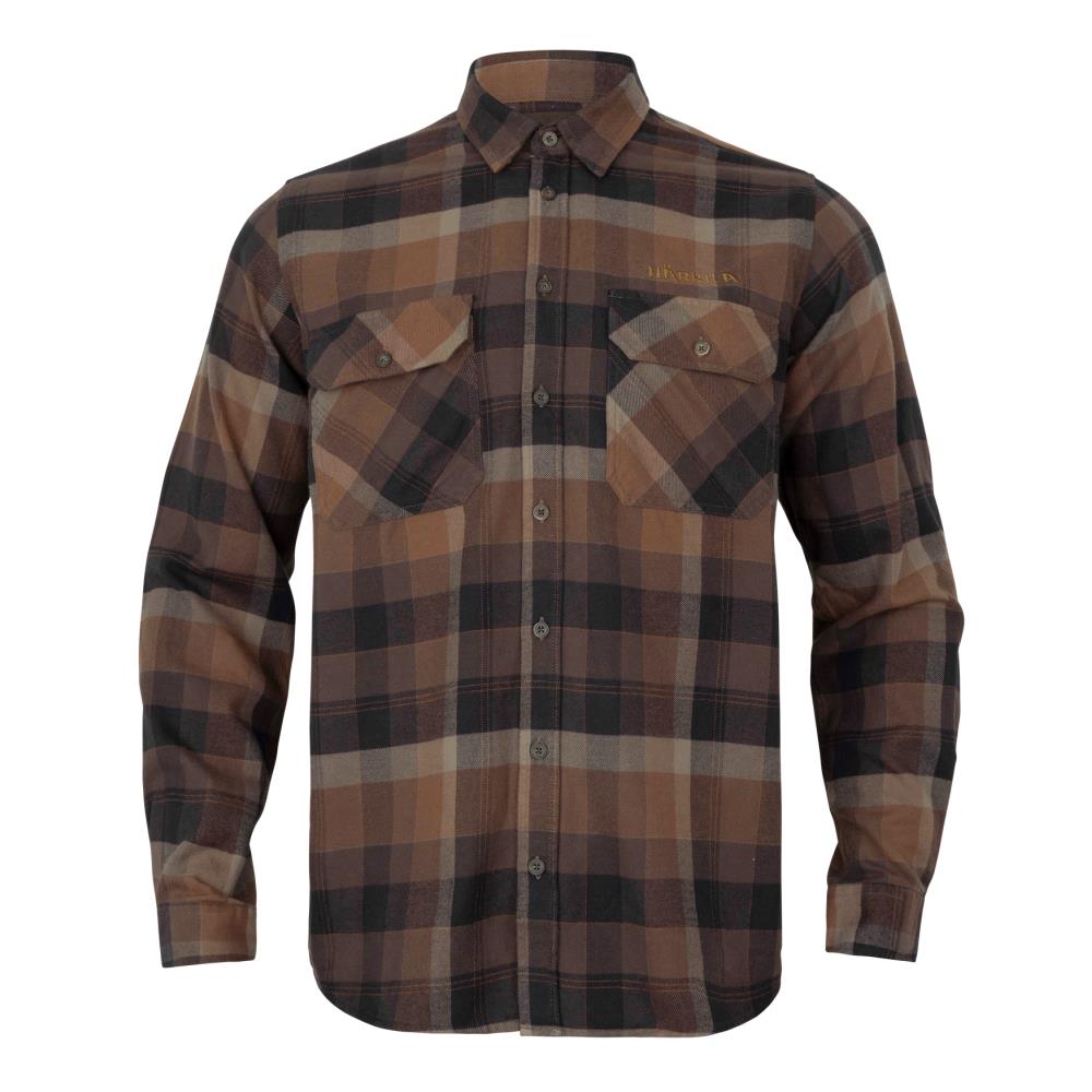 CHEMISE ML ASMUND RUST BROWN CHECK