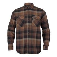 CHEMISE ML ASMUND RUST BROWN CHECK