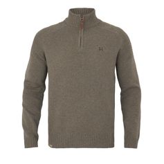 PULL VINCENT DEMI ZIP DARK SAND