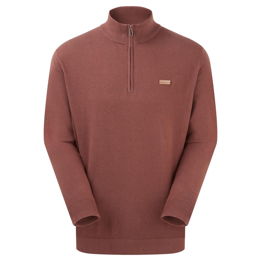 PULL ZIP HARTLAND OXBLOOD