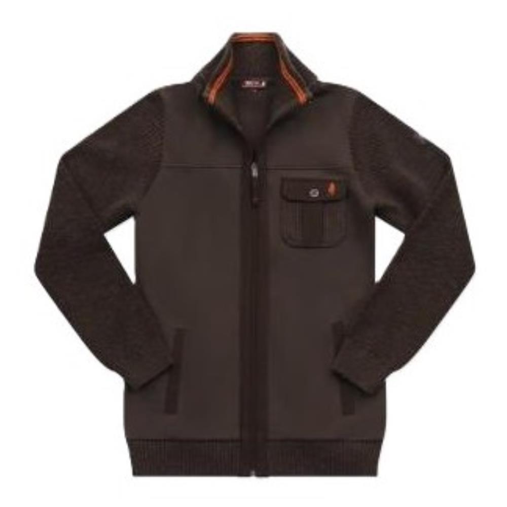 GILET FULL ZIP MARRON