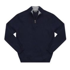 PULL COL ZIP LAINE MARINE