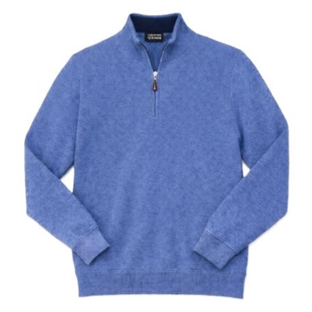 PULL COL ZIP LAINE GRIS DENIM