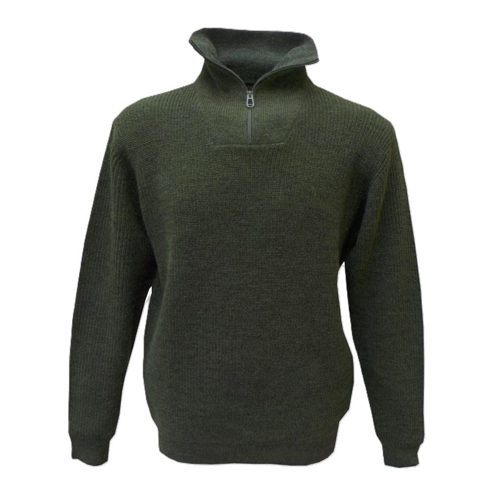 PULL COL ZIP COYOTE KAKI