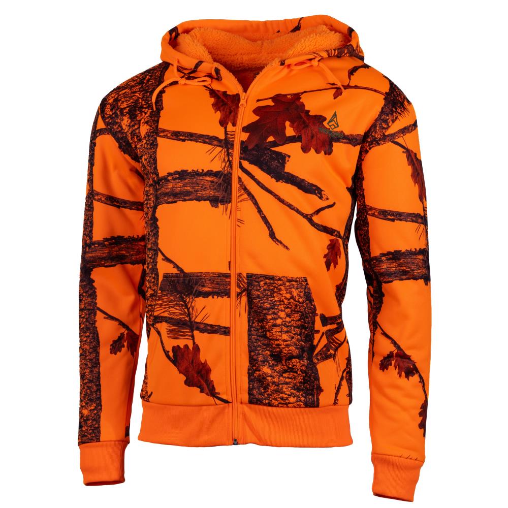 SWEAT ENFANT FULL ZIP CAMO ORANGE