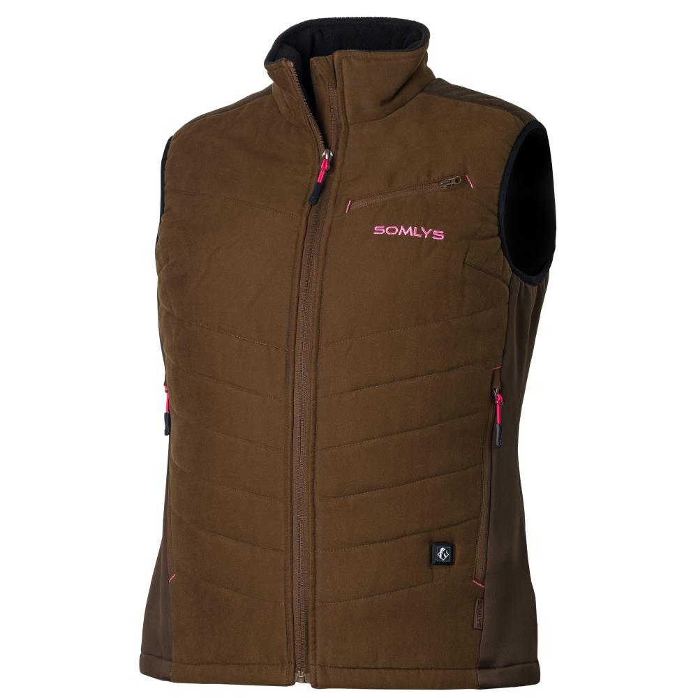 GILET CHAUFFANT FEMME MARRON