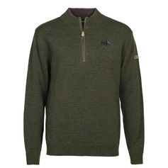 PULL COL ZIP ISLANDE SANGLIER KAKI
