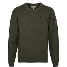 PULL ENFANT COL ROND KAKI SANGLIER