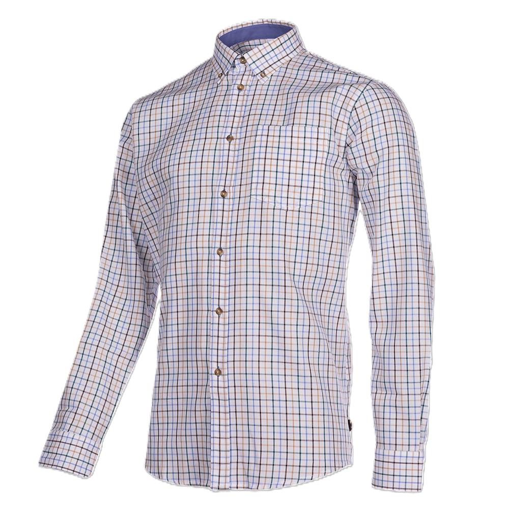 CHEMISE BERKLEY CHECK CAMEL BROWN