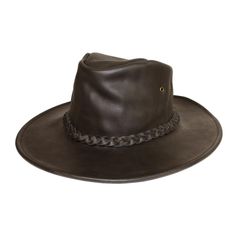 CHAPEAU AUSTRALIAN CUIR MARRON