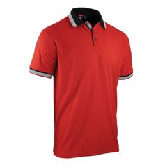 POLO MANCHES COURTES TIME ROUGE
