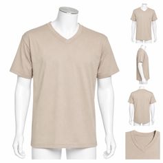 TSHIRT VEGAS COL V BEIGE