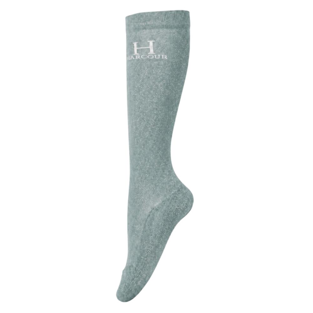 2X CHAUSSETTES HAPPY PAILLETTES GRI