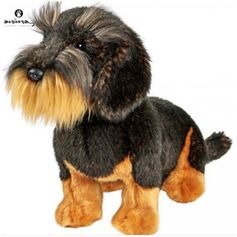 PELUCHE TECKEL A POIL DUR ASSIS