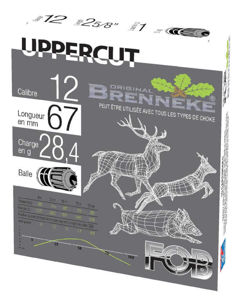 BALLES BRENNEKE UPPERCUT 12/28G X10 FOB Terres & Eaux